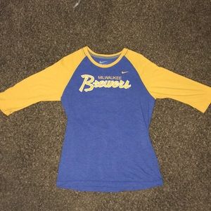 Nike Brewers 3/4 sleeve t-shirt